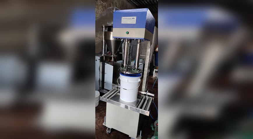 Semi Automatic Bucket Lid Pressing Machine for 10L to 20L