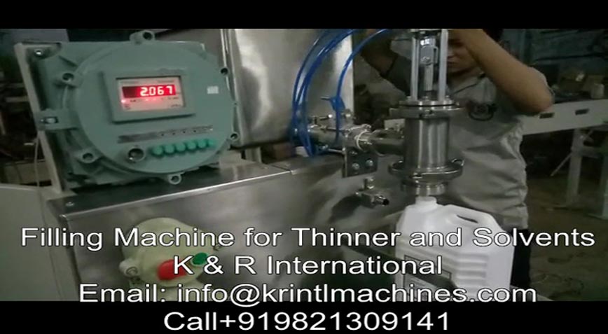 Semi Automatic Thinner and Solvent Filling Machine